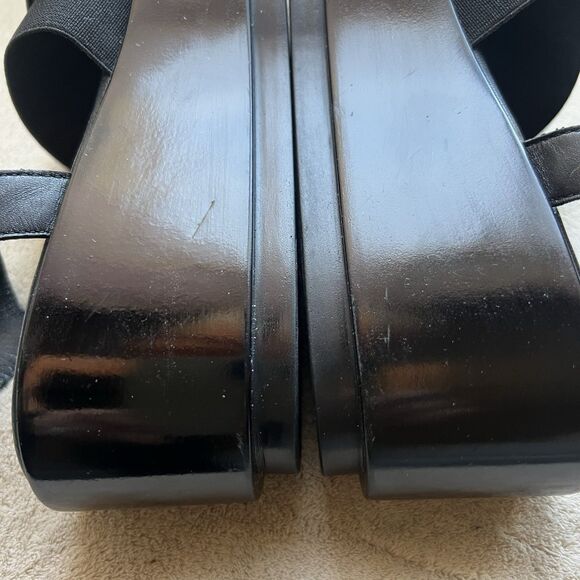 Robert Clergerie Paris Black Leather Platform Sandal Women EU 36.5 US 6 Platform - Picture 5 of 16